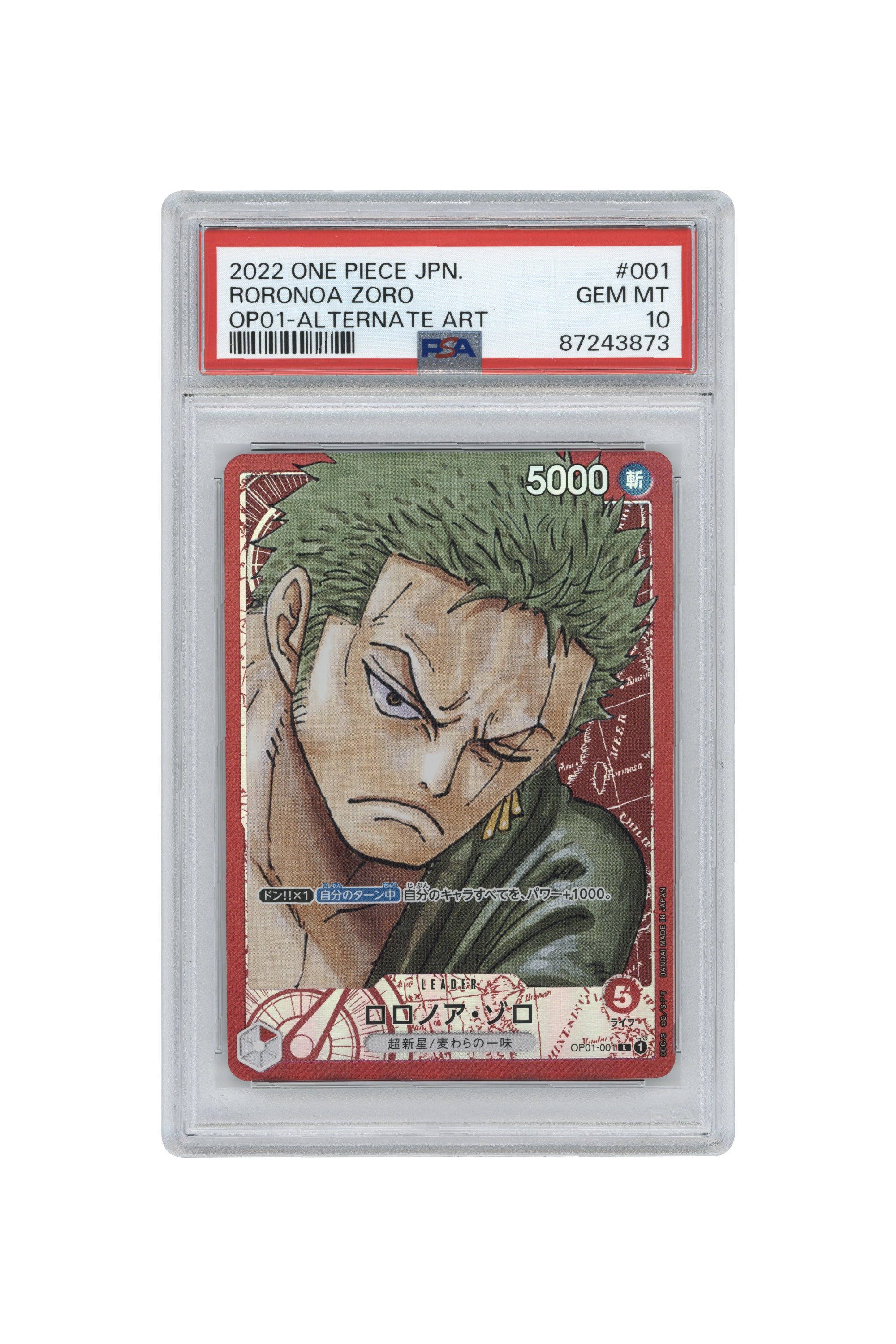 Roronoa Zoro – Alternate Art (OP01-001) (JP)