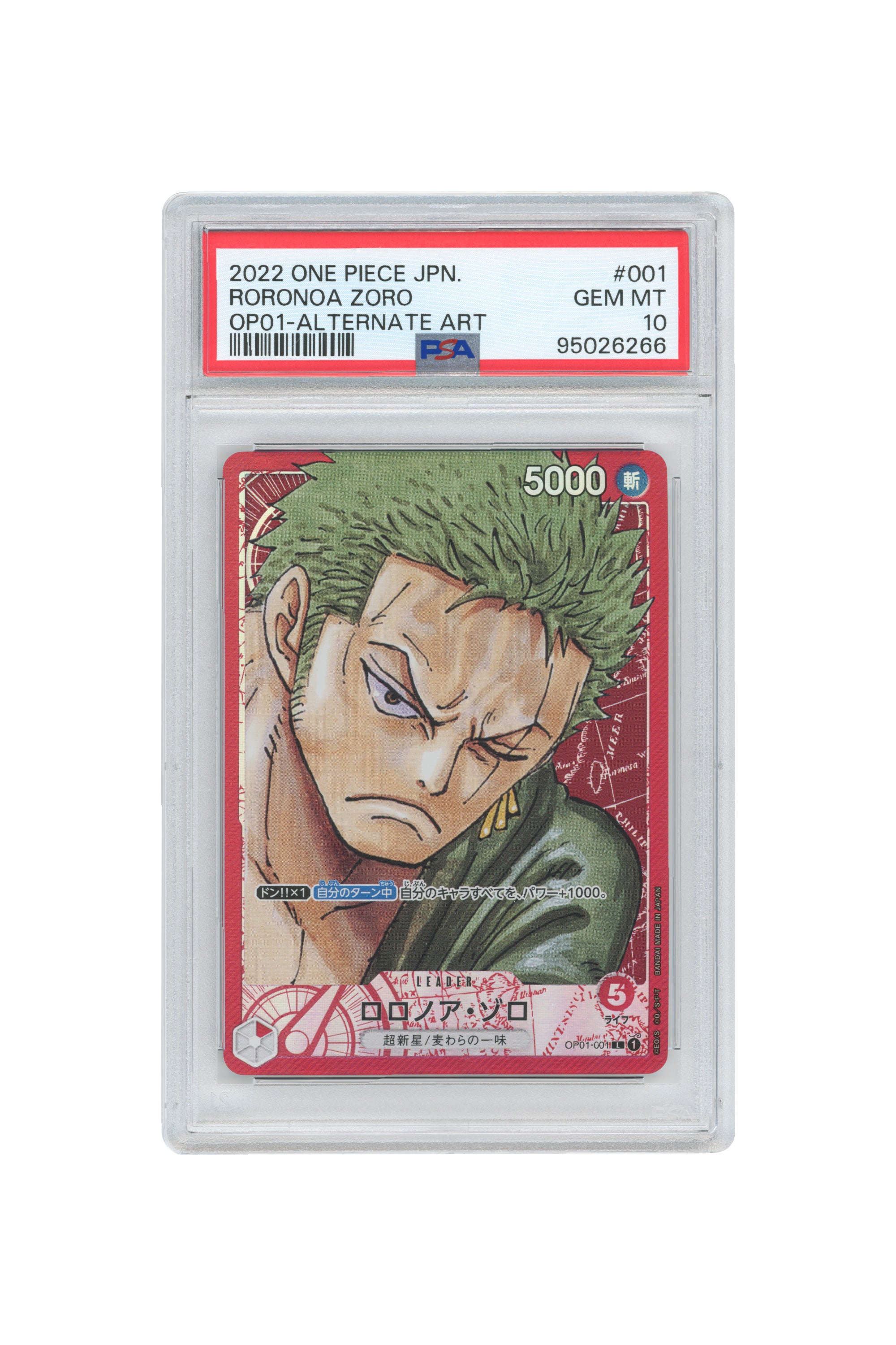 Roronoa Zoro – Alternate Art (OP01-001) (JP)