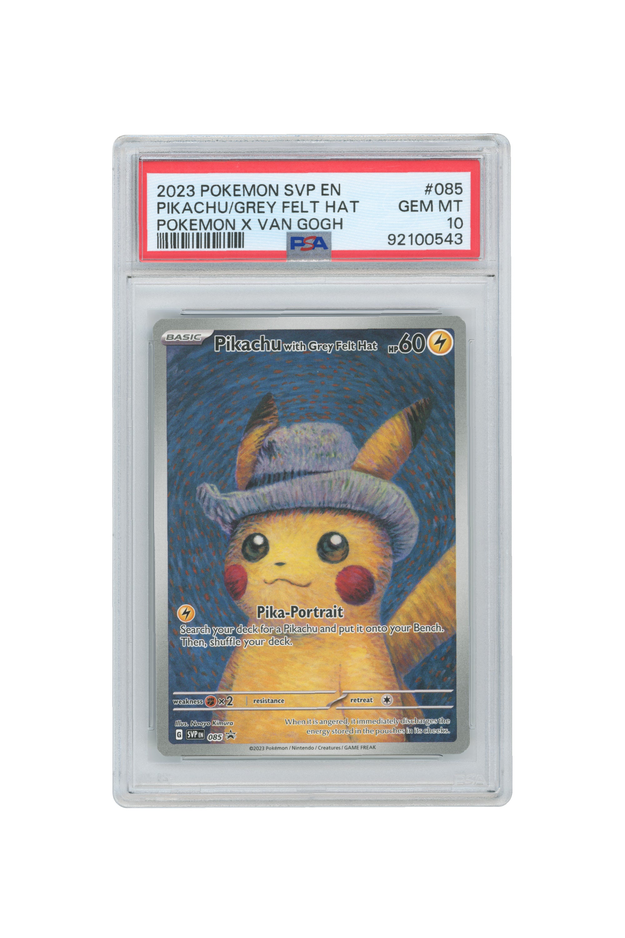 Pikachu with Grey Felt Hat – Pokemon x Van Gogh (085/SV-P) (EN)